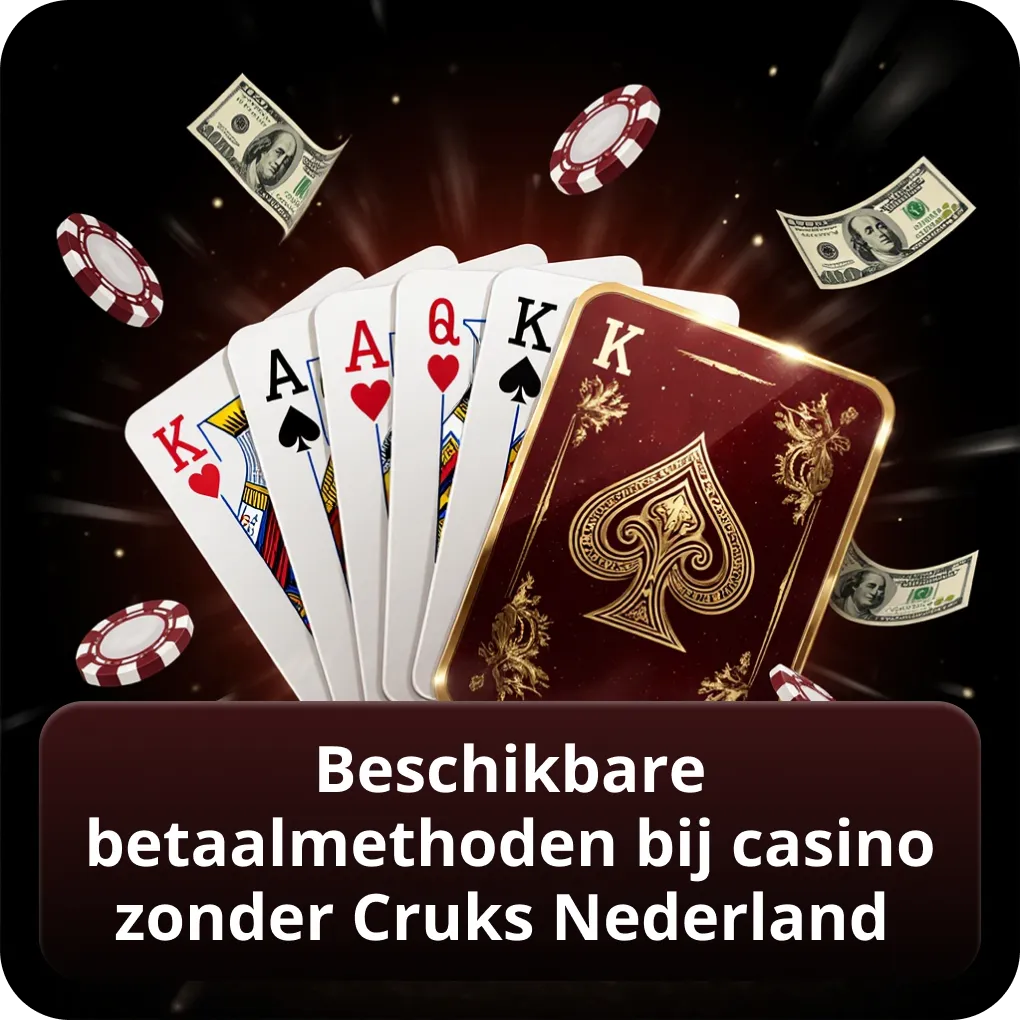 Beschikbare betaalmethoden bij casino zonder Cruks Nederland